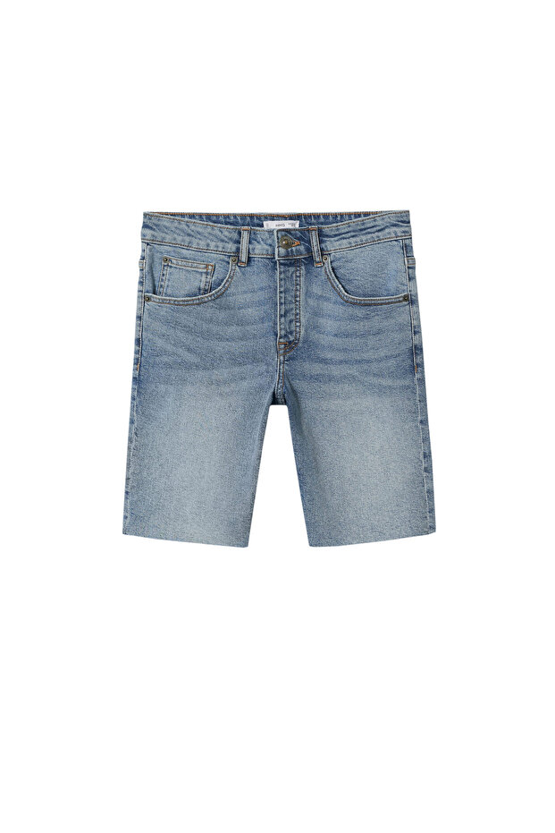 Dikişşsiz Denim Şort - 3