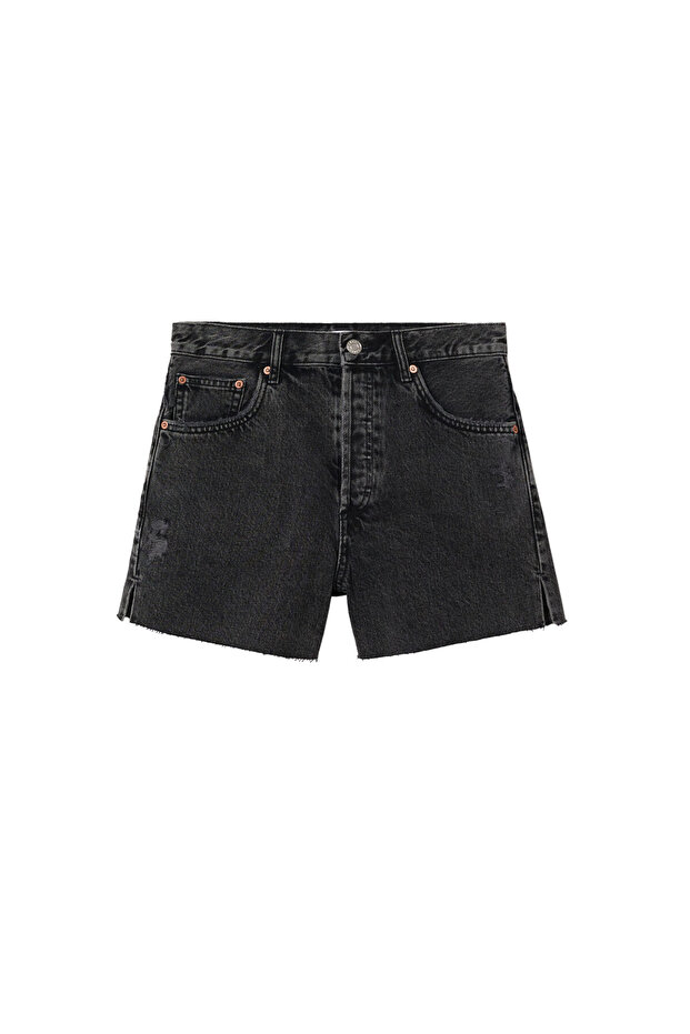 Rahat Kesim Denim Şort - 4