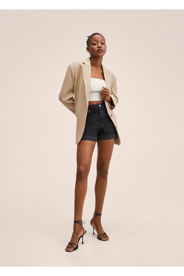 Mom-fit Denim Shorts