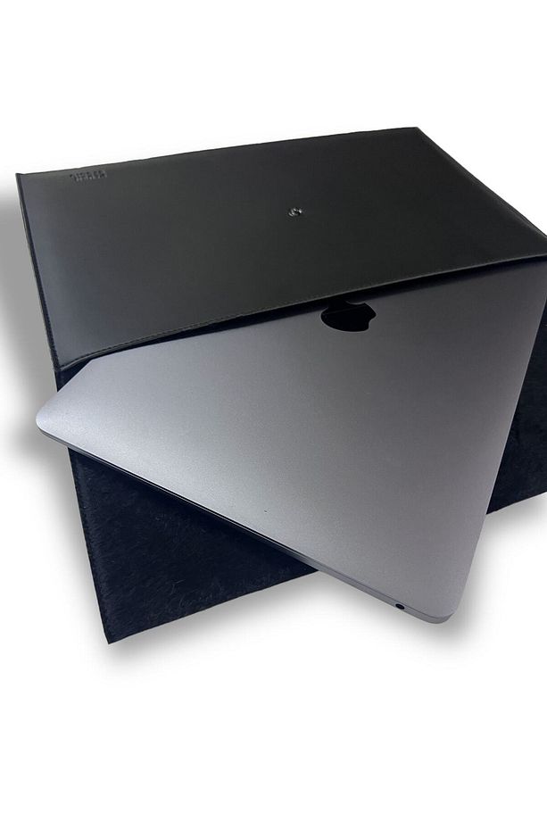 , Ledcase 13.3-14 Inch Bilgisayar Evrak Çantası (deri+peluş) Siyaha Siyah Klasör, Kılıf - 5
