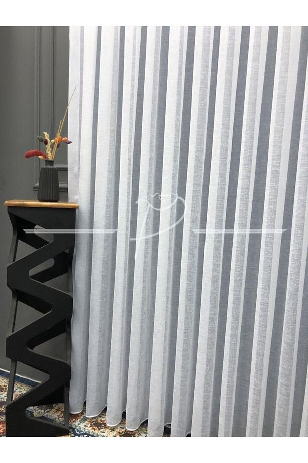 Tül Perde Foldet Keten Sık Kumaş Dokuma Etek Kurşunlu - 2