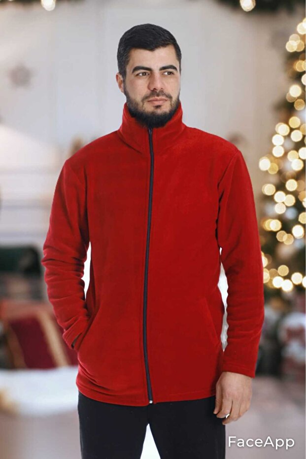 Fleece Jacket Zippered Non-Pilling Fabric