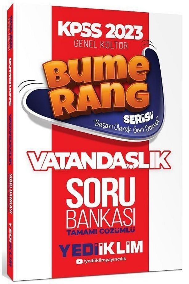 Yediiklim 2023 Kpss Vatandaşlık Bumerang Soru Bankası - 1