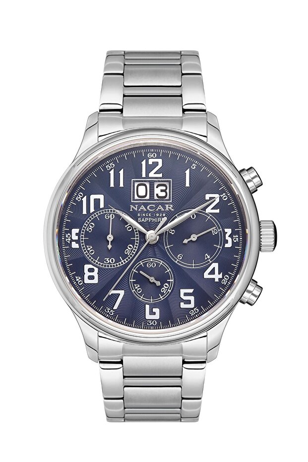 'SİNCE 1929' SPORT 100% STEEL CHORONOGRAPH SAPHİRE GLASS MEN'S WRISTWATCH 10 ATM 44 MM