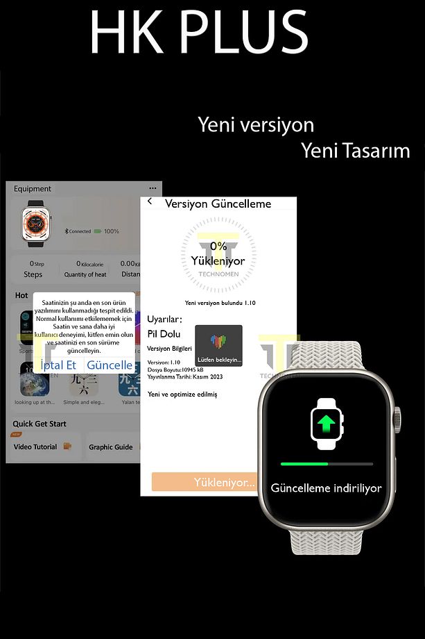 HK Plus Akıllı Saat 2024 Son Sürüm Yapay Zeka Chat GPT Özellikli Amoled Ekran 2,02 inç Akıllı Saat - 3