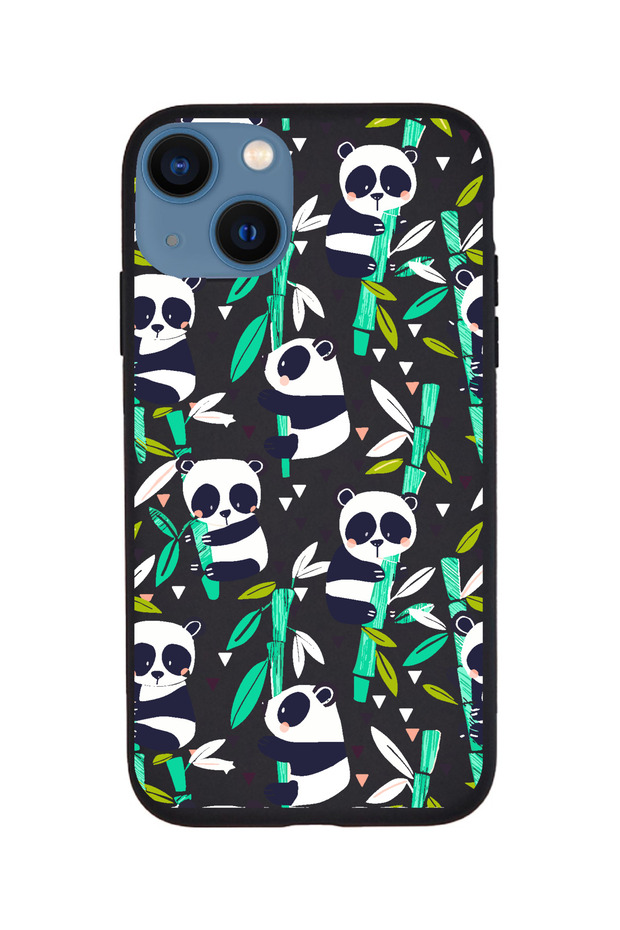 iPhone 13 Panda Pattern Patterned Premium Silicone Phone Case - 1