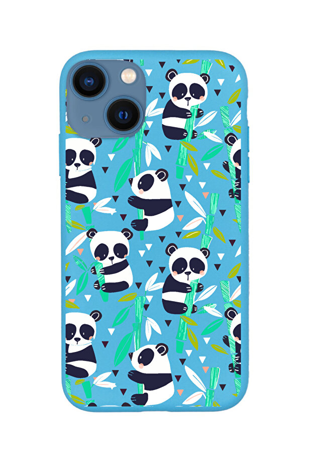 حافظة هاتف من السيليكون الفاخر لهاتف آيفون 13 بنمط باندا - 1