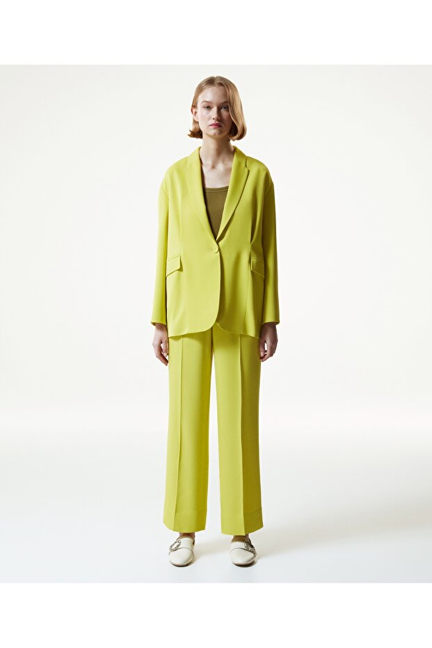 Kalhoty s vysokým pasem a širokými nohama - 1