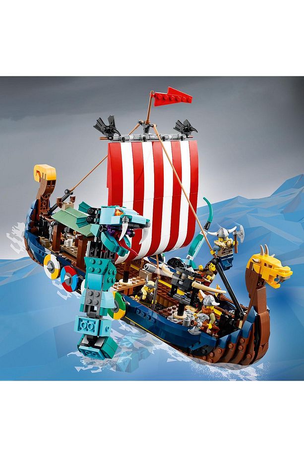 ® Creator 3’ü 1 Arada Viking Gemisi Ve Midgard Yılanı 31132-9 Yaş Ve Üzeri Için Gemi Ve Kurt Içe - 6