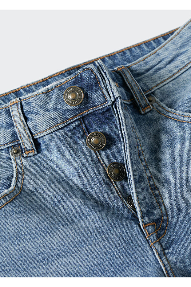 Dikişşsiz Denim Şort - 6