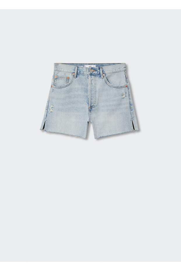 Rahat Kesim Denim Şort - 3
