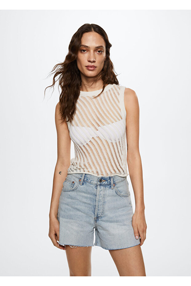 Rahat Kesim Denim Şort - 2