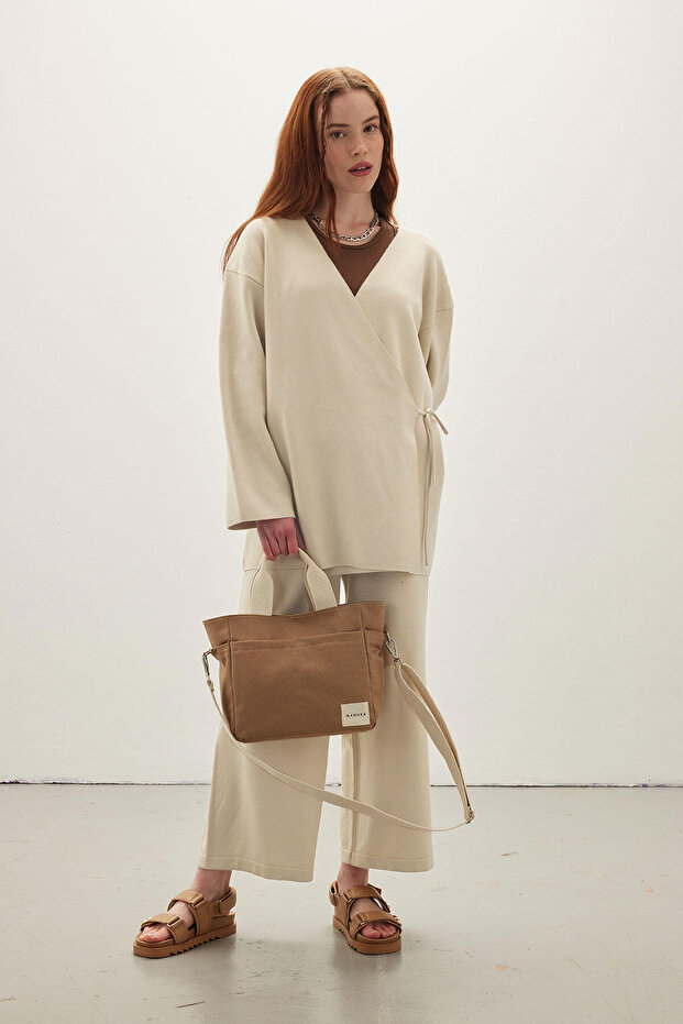 Feinstrickhose Beige - 8