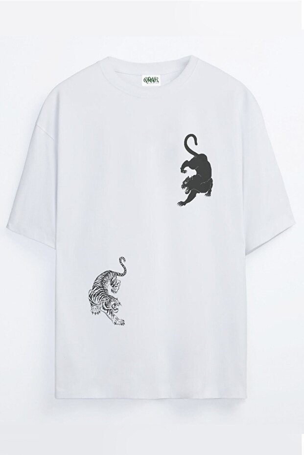 Tigers Printed Unisex Oversize T-shirt
