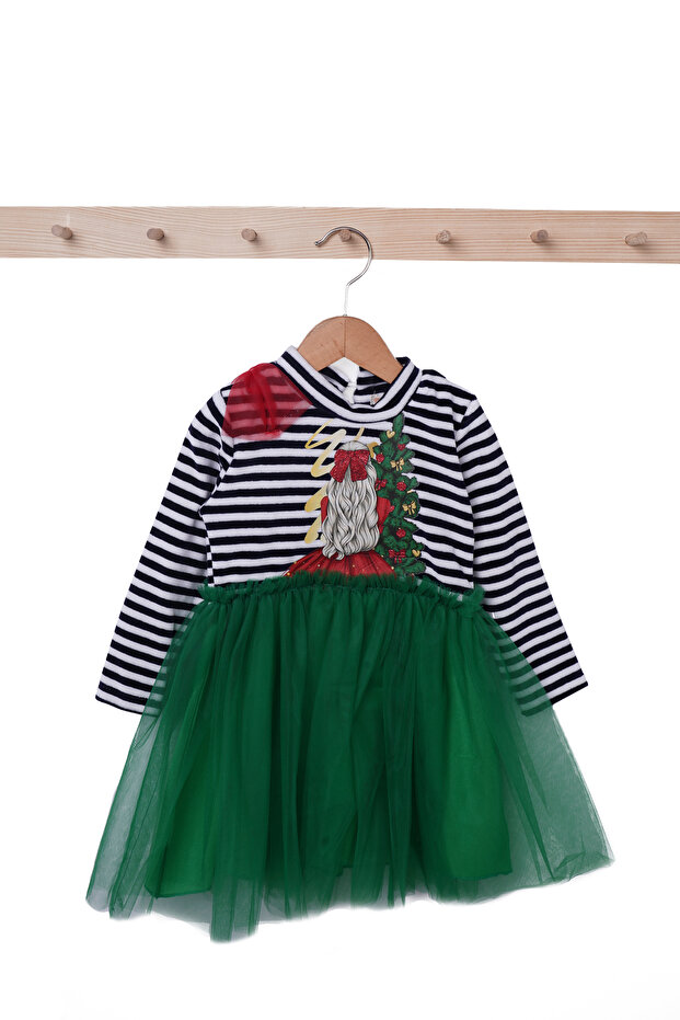 Girl's New Year Dress Patterned Tulle 3-6 Years Old