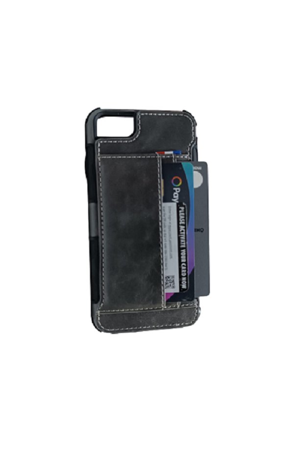 iPhone 6 Smoked Leather Wallet Case, Credit Card Compartment Case, Fashionable Wallet Case