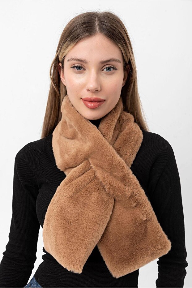 Women's Soft Plush Camisole Neck Collar Scarf
