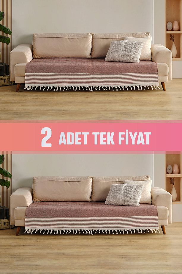 Sofia Oturma Alanını Örten 2 ADET Koltuk Örtüsü 115x200 Cm - 1