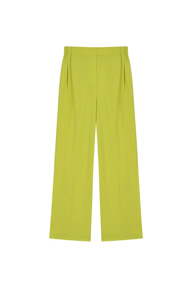 Kalhoty s vysokým pasem a širokými nohama - 5