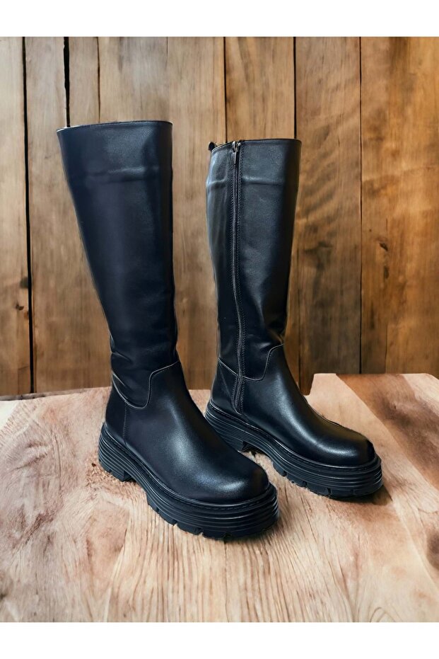 Women's Long Boots Non-Slip BLACK