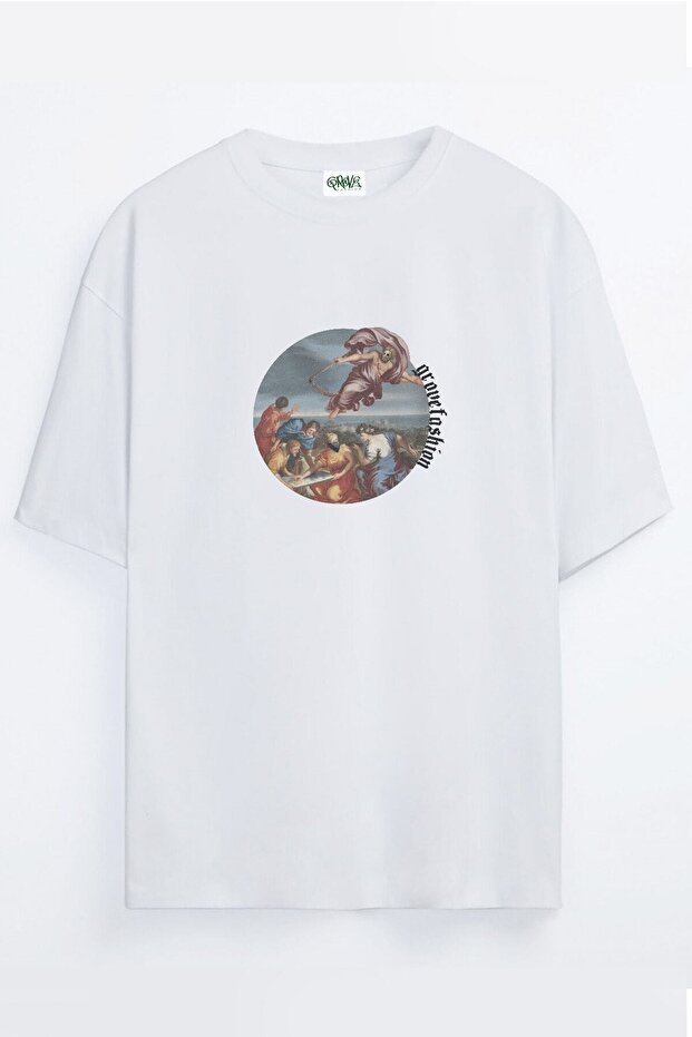 Mythology Printed Unisex Oversize T-shirt