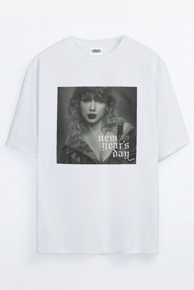 Unisex New Year's Day Taylor Swift Printed Oversize T-shirt
