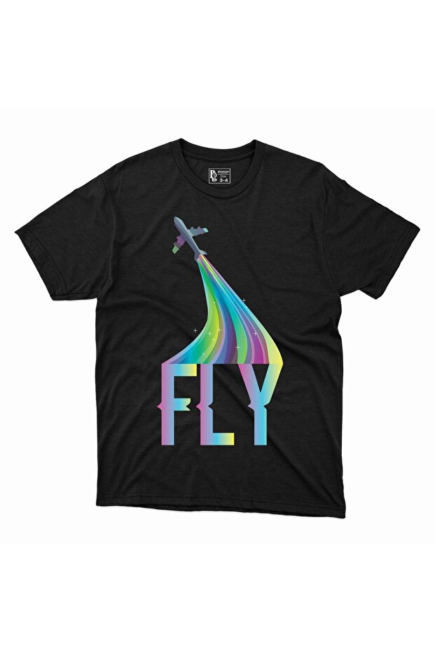 Fly Flight Plane Airplane Retro T-Shirt Kids T-Shirt