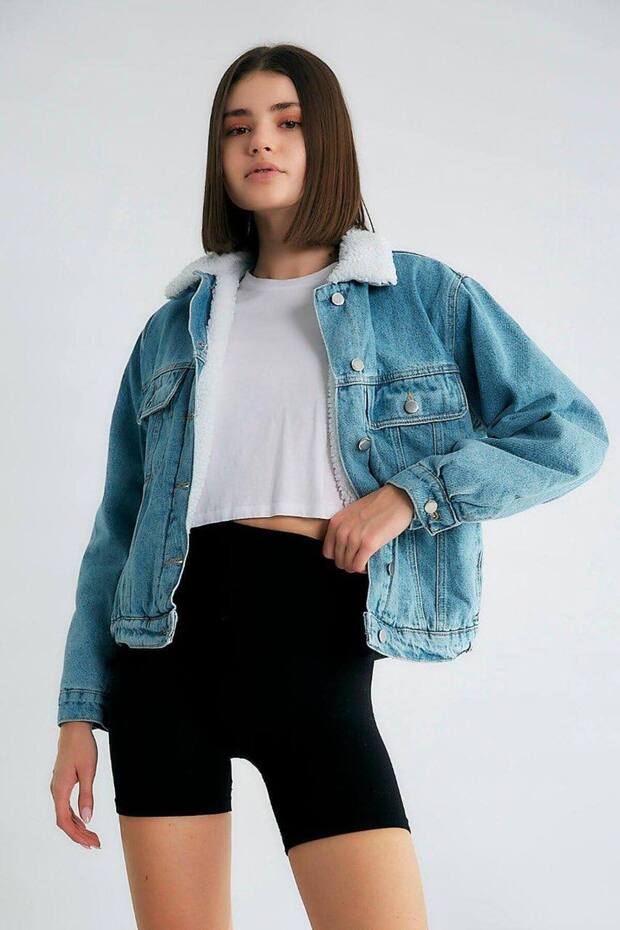 Kot Ceket Görünümlü Mont - 3