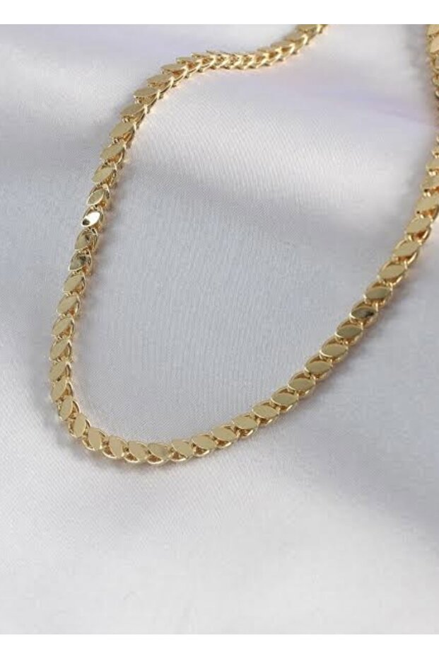 Çelik gold arpa zincir kolye - 2