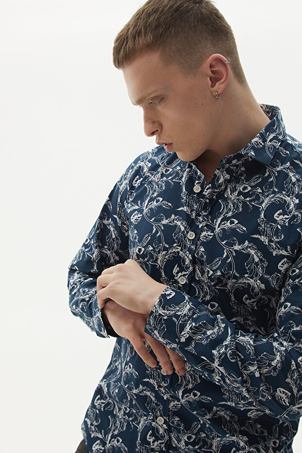 Şal Desenli Gömlek - 6