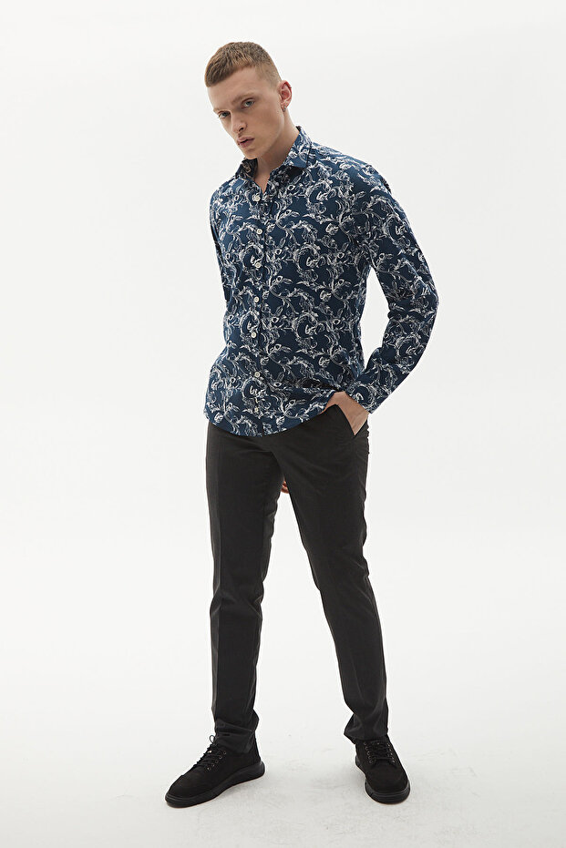 Şal Desenli Gömlek - 2