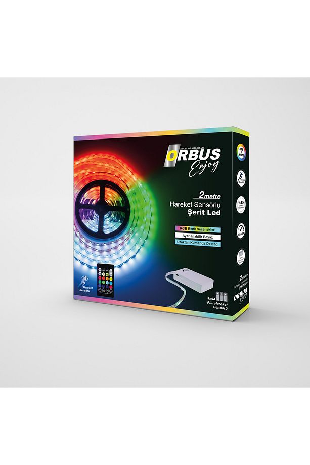 Hareket Sensörlü Şerit LED RGB 2 Metre - 1