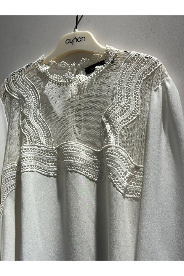 Güpür Detaylı Gömlek - 2