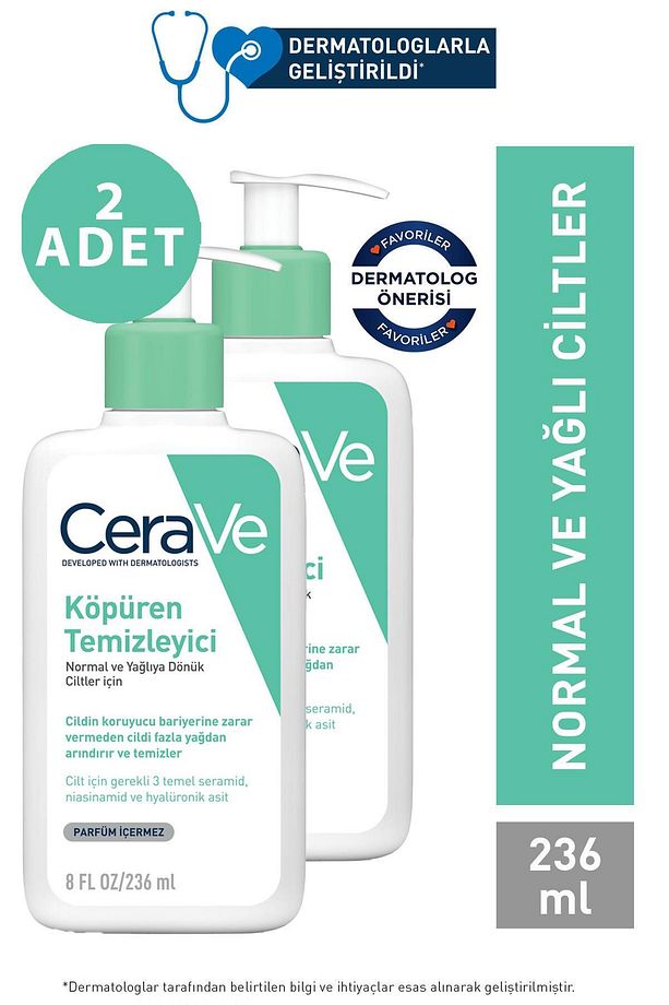 Foaming Cleanser Normal & Yağlıya Dönük Ciltler Için 236 ml 2 Adet - 1