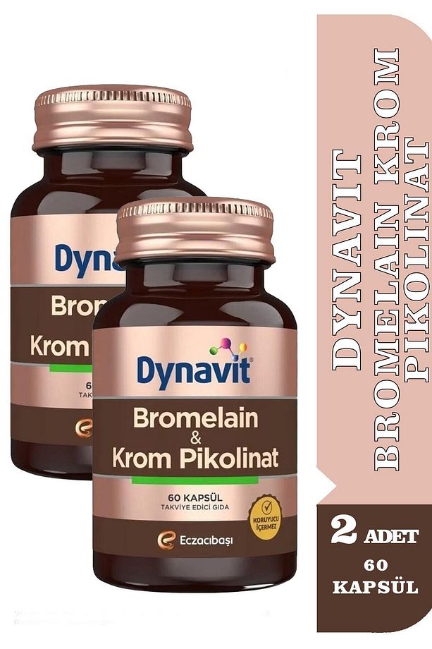 Bromelain Krom Pikolinat 60 Kapsül 2 Adet - 1