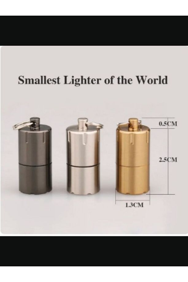 Ultra Mini Benzinli Çakmak Gold Renk Çakmak - 5