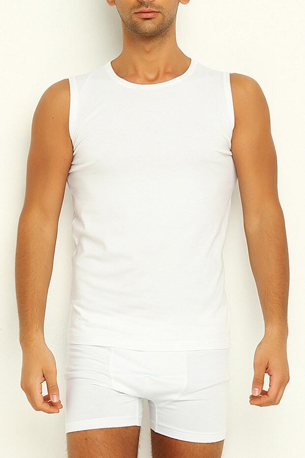 White Zero Sleeve Undershirt 3 Pieces