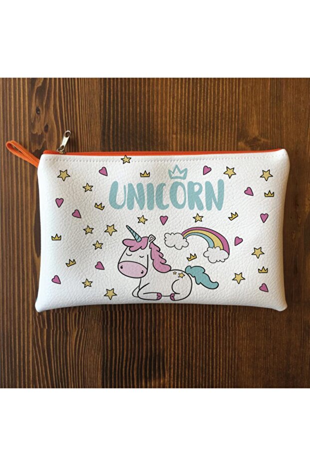 Unicorn Pattern Clutch Bag - 1