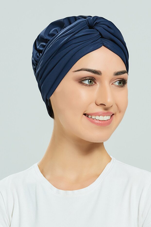 Lacivert Tesettür Bone - 1