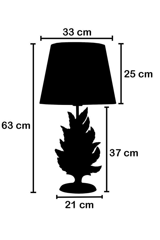 Modern Dizayn Yaprak Abajur Cobalt Mavi - 3