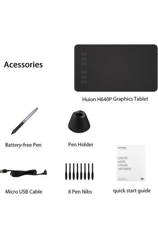 H640p 6.3 X 3.9 8192 Kad. 6 Tuş Grafik Tablet - 5