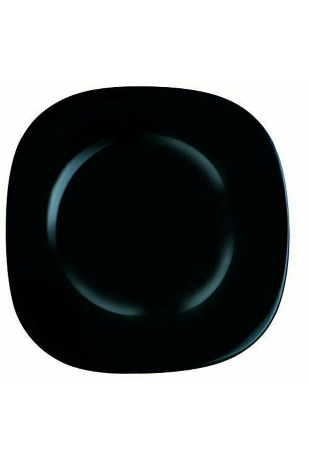 6 'lı Siyah Yemek Tabağı Carine Black 6 Adet Siyah Çukur Yemek Tabağı 21 Cm - 3