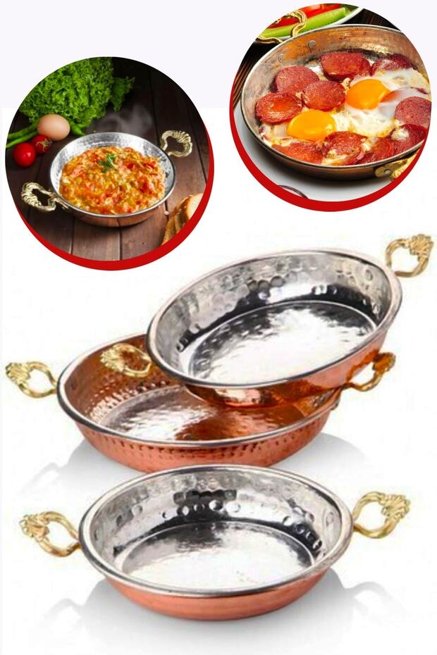 Alpha 3-Piece Copper Pan and Pan Set
