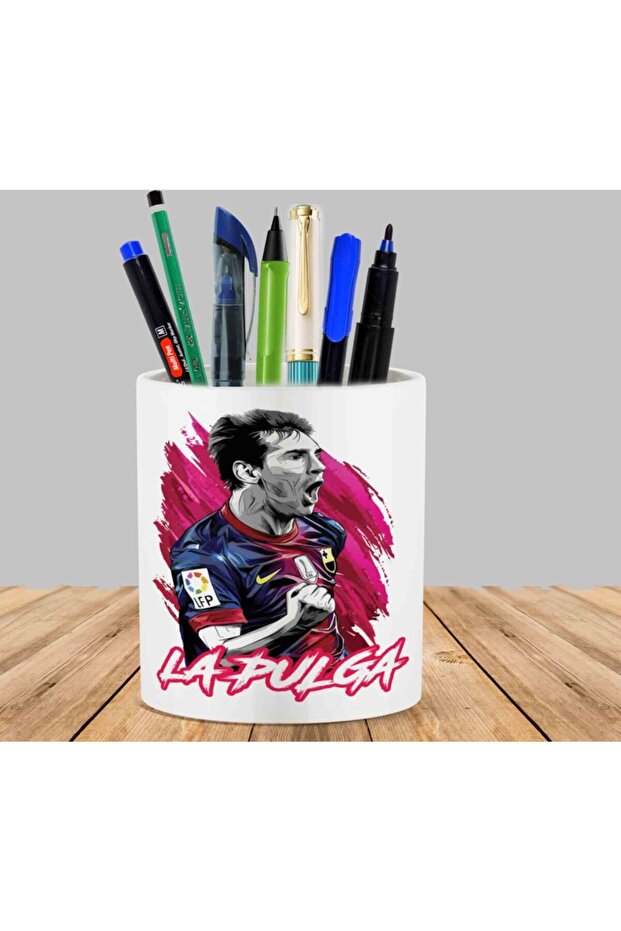 Messi La Pulga Fıfa Cactus Succulent Pot Pen Holder