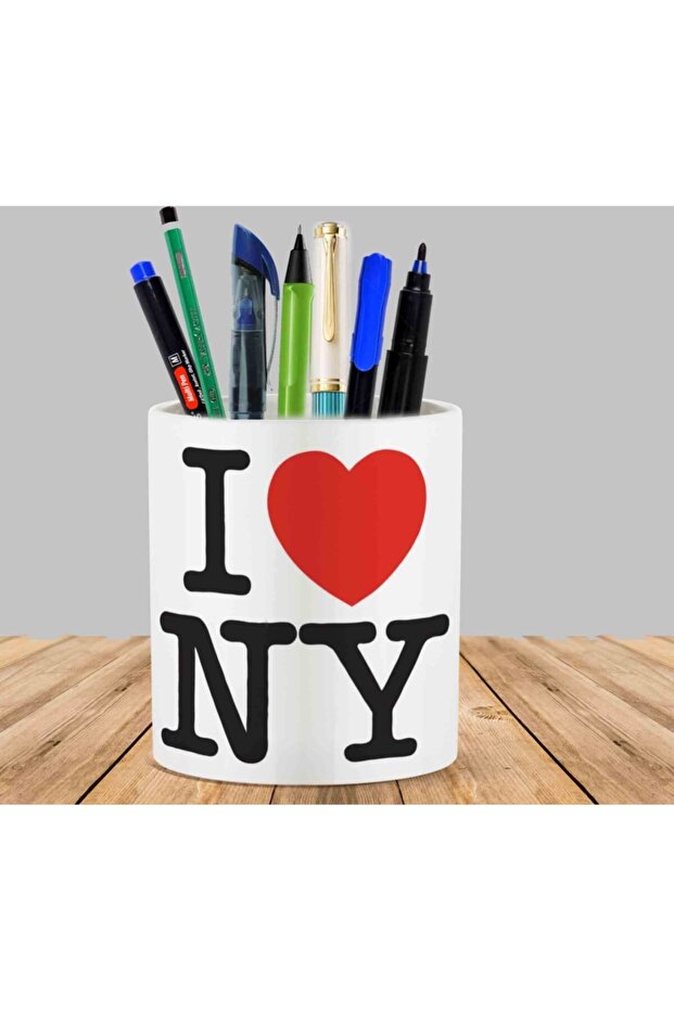 I Love Ny Cactus Succulent Flower Pot Pen Holder