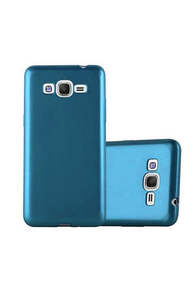Galaxy Grand Prime Compatible Metallic Blue Matte Silicone Case