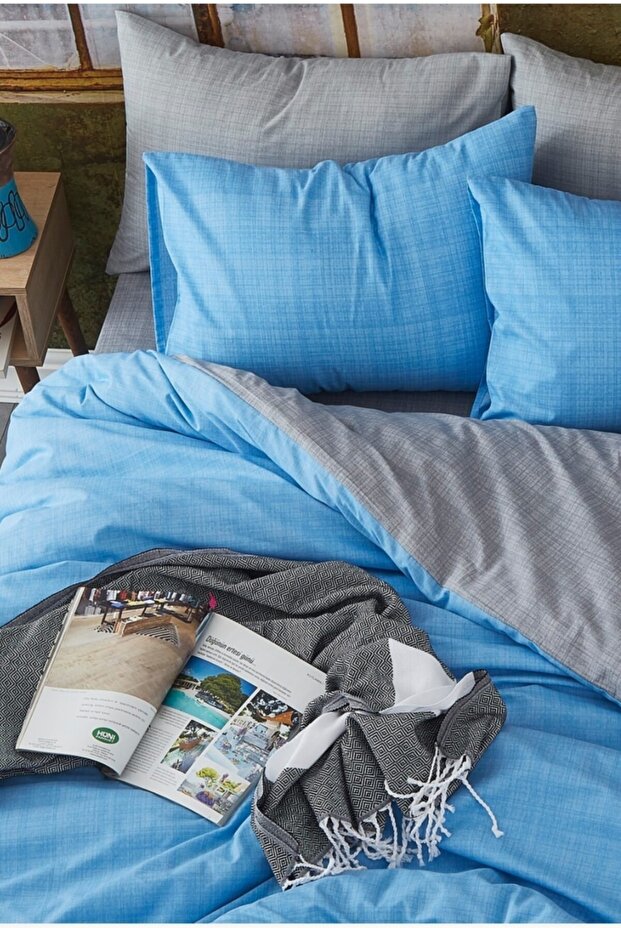 100% Cotton Single Double Sided Duvet Cover Set