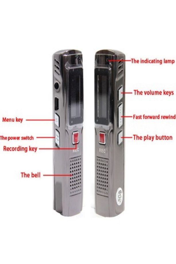 Hs-26 Profesyonel Dijital Voice Recorder Ses Kayıt Cihazı 8 Gb Mp3 Çalar Lcd Ekran - 6