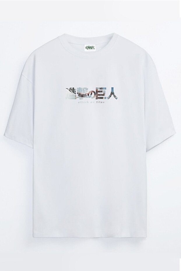 One Way Attack On Titan Printed Unisex Oversize T-shirt