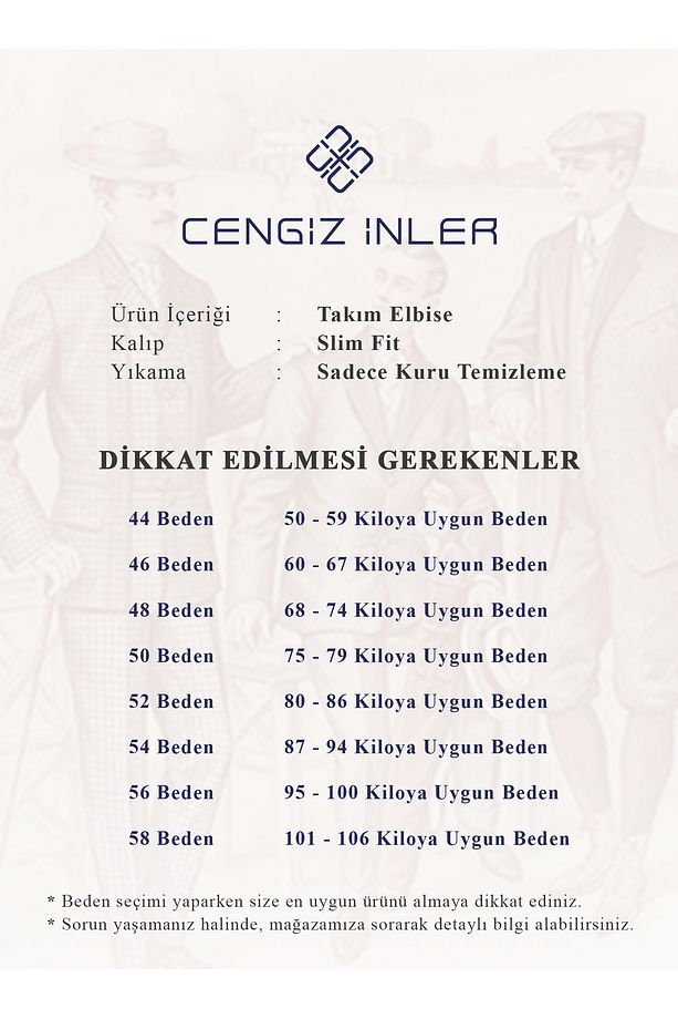 Cengiz Inler Kalın Çizgili Kruvaze Erkek Takım Elbise - 4